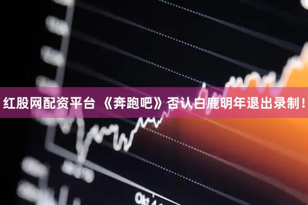 红股网配资平台 《奔跑吧》否认白鹿明年退出录制！